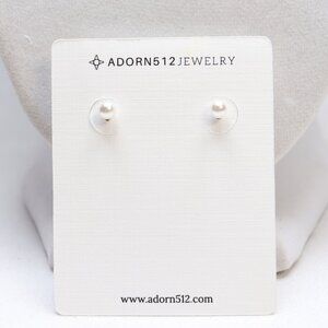 Adorn512 Gold Tone Tiny Pearl Screw Back Stud Earrings $58 New